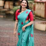 Ameya Mathew Instagram - മുഹറം ആശംസകൾ…🌙💫✨🌟🕊️ . Saree designed by my Amma @stitchcraft_by_anitha @anitharoy64 📸 @gokul.mindstories Thodupuzha, India