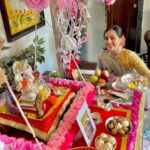 Anagha Bhosale Instagram - Happy Ganesh Chaturthi 2023 Bappa is the lord of new beginnings & auspiciousness let’s pray that all the obstacles which are present in our Krishna Bhakti /services may get destroyed & we continue to serve Hari & Radha Rani with all our hearts #hkrr #bappa2023 #family