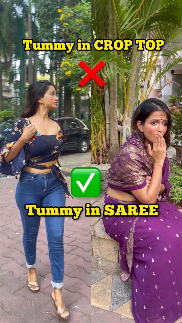 Anaika Soti Instagram - Tummy in Crop top ❌ Tummy in Saree ✅🙃 #comedy #explore #explorepage #funnyreels #viral #trending