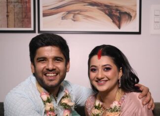 Anamika Chakraborty Instagram - To new beginnings, to us! We made it. 🥂 ❤️ 28.06.2023 🧿 Makeup @ig_baishakhi Captured by @abhisheksrivastavafilms @james_suraj_barwa @suvro_adhikary @i_m_d810 Decor by @calendar_events_official