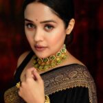 Ananya Instagram - 🖤❤️🧿 Stylist: @sabarinathk_ Saree: @milandesignkochi Jewellery: @meralda.jewels Mu: @abilashchickumakeupartist 📸: @jeo_jomey Studio: @maxxocreative