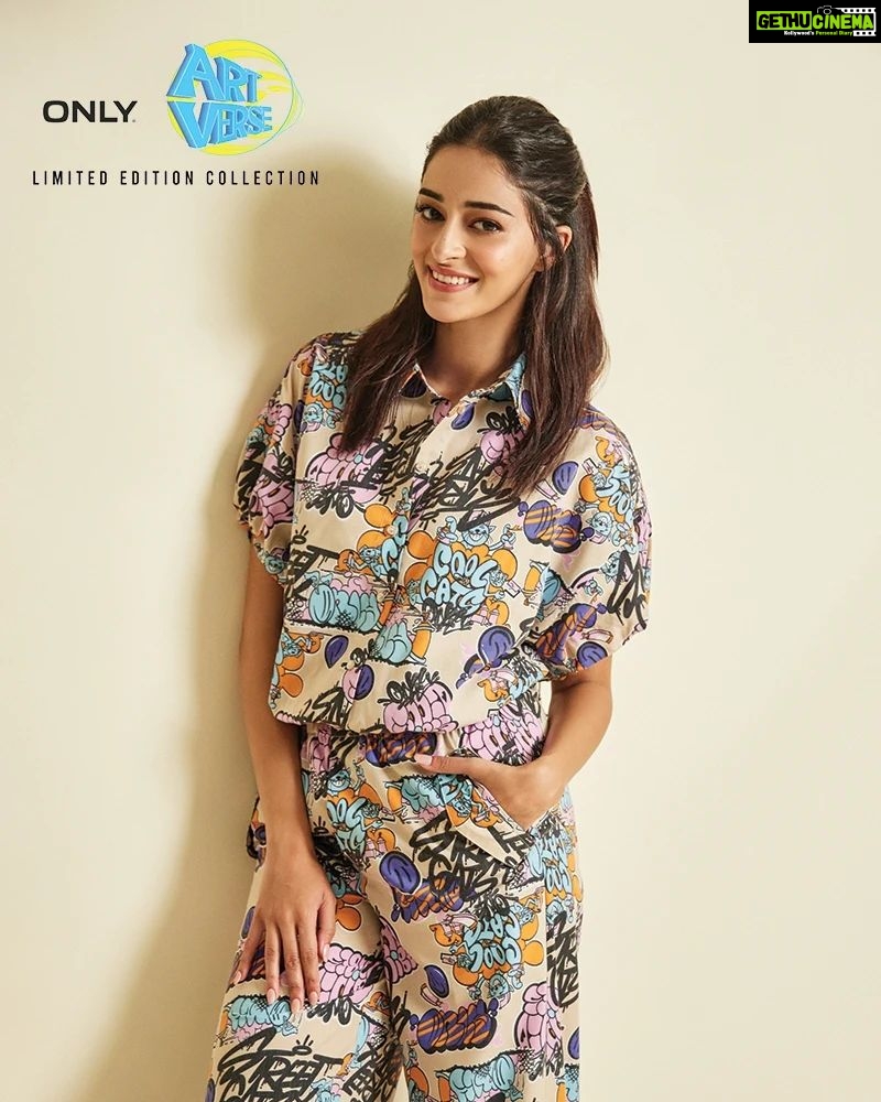 Ananya Panday Instagram - ESCAPE into ONLY’s ARTVERSE! A Limited-Edition Collection that is everything Expressive, Playful, Bubbly & #ONLYForEveryone #ONLYxArtverse Limited-Edition Collection is now live! Overshirt Style ID: 237708901 Straight Fit Jeans Style ID: 238522201 Artists: @sharmatinahi @dizyone Curated & Managed by @floatingcanvasco #ONLY #ONLYIndia #ONLYxAnanyaPanday #AnanyaPanday #AnanyaInONLY #ONLYAmbassador