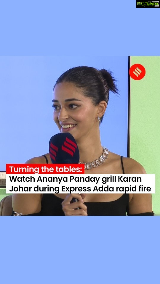 Ananya Panday Instagram - Who will Karan Johar ‘kill, marry, date’ • Actor Ananya Panday turned the tables on filmmaker Karan Johar as she grilled him in a rapid-fire round at the latest Express Adda. Karan revealed his most embarrassing movie, message he would send SRK from Salman Khan’s phone and the most boring Koffee with Karan episode. #karanjohar #ananyapanday #anantgoenka #expressadda #rapidfire