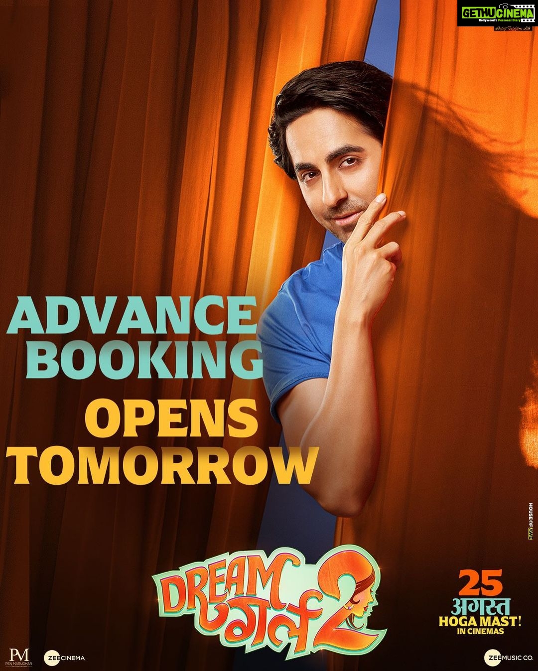Ananya Panday Instagram - @pooja___dreamgirl ke aashiqon, taiyaari karlo! Advance booking for #DreamGirl2 opens tomorrow. đď¸â¤ď¸ (link in bio) #25AugustHogaMast In Cinemas on 25th August. @ayushmannk @ektarkapoor @writerraj @shobha9168 @balajimotionpictures @gaurisathe @annukapoor @pareshrawalofficial @vijayraazofficial @nowitsabhi @rajpalofficial #GovardhanAsrani #ManojJoshi @seemabhargavapahwa @oyemanjot @anirudh_k_sharma @krishanurathore @nareshkathooria @zeemusiccompany