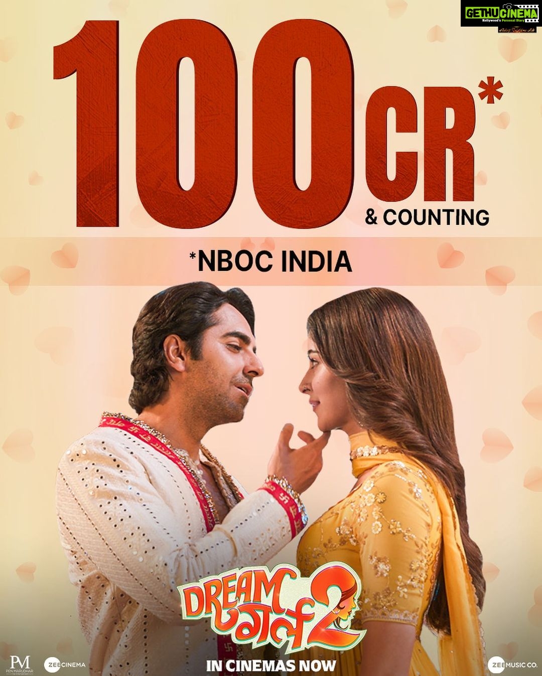 Ananya Panday Instagram - My first century!! π₯Ήπ― itβs not just about the number (which I do admit feels great π) but itβs also proof of the love #DreamGirl2 has gotten from the audiences β€οΈ which Iβm forever grateful for ππΌ thank you to EVERYONE who made it possible π Now BUY 1 GET 1 TICKET FREE on #DreamGirl2InCinemas πΉ Book your tickets now! π- Link in Bio. #DreamGirl2InCinemas @ayushmannk @ektarkapoor @writerraj @shobha9168 @balajimotionpictures @gaurisathe @annukapoor @pareshrawalofficial @vijayraazofficial @nowitsabhi @rajpalofficial #GovardhanAsrani #ManojJoshi @seemabhargavapahwa @oyemanjot @anirudh_k_sharma @krishanurathore @nareshkathooria @zeemusiccompany @pooja___dreamgirl