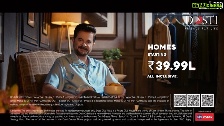 Anil Kapoor Instagram - Just like a good actor delivers a range of emotions, @dosti.realty delivers a range of amazing amenities!!