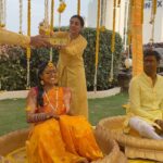 Anisha Victor Instagram – Day 2: Haldi Masti (Turmeric fun🤪) #SteffiWedsRaghu 💛 Vishakapatnam