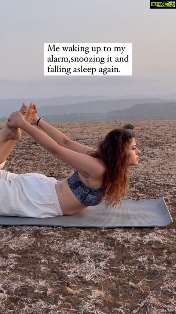 Anisha Victor Instagram - How many snoozes before you finally wake up? 😴💤 #snooze #yoga #snoozeagain