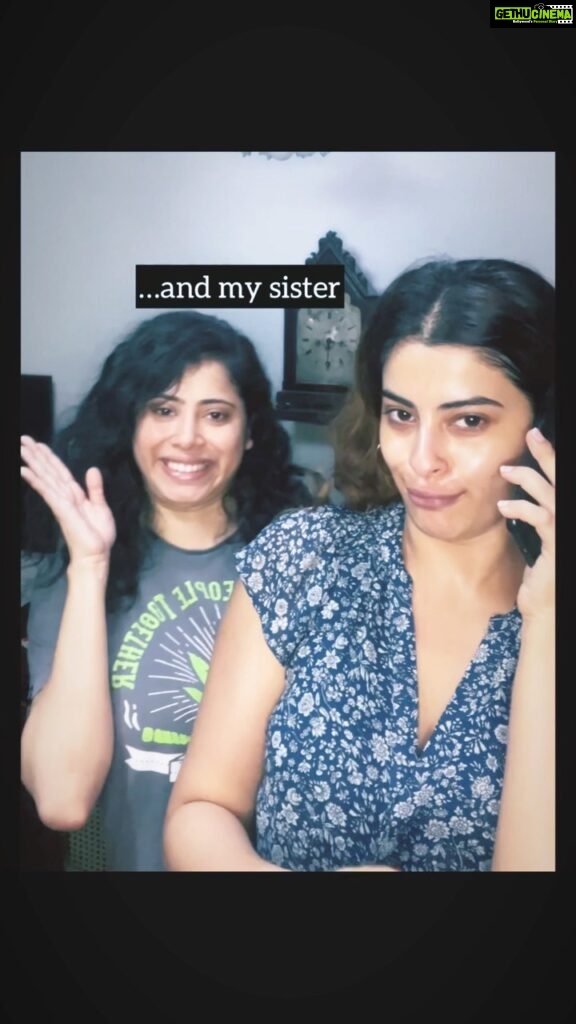 Anisha Victor Instagram - Shout out to my sister for being a sport and for also not bothering to change her T shirt even once for this reel 🙌