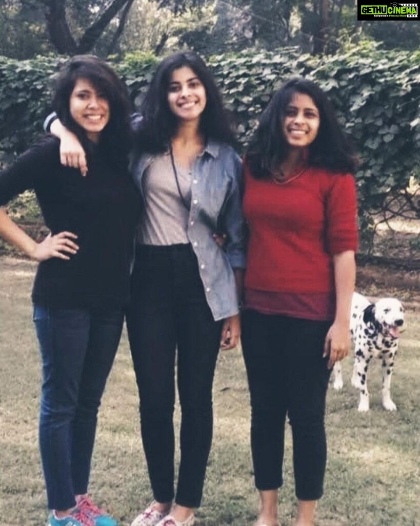 Anisha Victor Instagram - Happy Siblings Day 🐣🐣🐣 Growing up and moving to new places so often wasn’t easy and growing up especially with you two was even more annoying 😜 I’m just kidding! Not! Looove you two so much. 🌸 Miss our cutie Rocky 🐶 for not letting our parents nest empty and holding the fort like a good boy,when we flew away to other cities. Thank god @grushagracevictor is not in the country, else I’d be Killed Dead 🐥 after posting this. @dancing_vector can’t wait for you to come back to Mumbai soon 🐒 #siblingsDay #Sisters