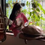 Anjali Patil Instagram - My lamb wants morning music! #monsoonmood #hangdrum