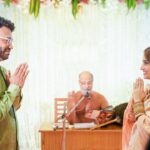 Ankita Lokhande Instagram - Namostu Acharya Shree 🙏🏻 Thanku for coming to our home and turned it in to heaven. U spending a night at our home was a true blessing.. learnt so much by just listening to you .. we truly can’t ask for more than this on the special day of our life. Thanku for every blessing u gave to all of us and made our place truly happy 🙏🏻 Last but not the least to all our family members and our friends for so much of love and showering so much blessings in to our life’s ❤️ Lots of love vikki and Ankita 🤗