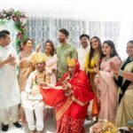 Ankita Lokhande Instagram - Namostu Acharya Shree 🙏🏻 Thanku for coming to our home and turned it in to heaven. U spending a night at our home was a true blessing.. learnt so much by just listening to you .. we truly can’t ask for more than this on the special day of our life. Thanku for every blessing u gave to all of us and made our place truly happy 🙏🏻 Last but not the least to all our family members and our friends for so much of love and showering so much blessings in to our life’s ❤️ Lots of love vikki and Ankita 🤗