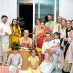 Ankita Lokhande Instagram - Namostu Acharya Shree 🙏🏻 Thanku for coming to our home and turned it in to heaven. U spending a night at our home was a true blessing.. learnt so much by just listening to you .. we truly can’t ask for more than this on the special day of our life. Thanku for every blessing u gave to all of us and made our place truly happy 🙏🏻 Last but not the least to all our family members and our friends for so much of love and showering so much blessings in to our life’s ❤️ Lots of love vikki and Ankita 🤗