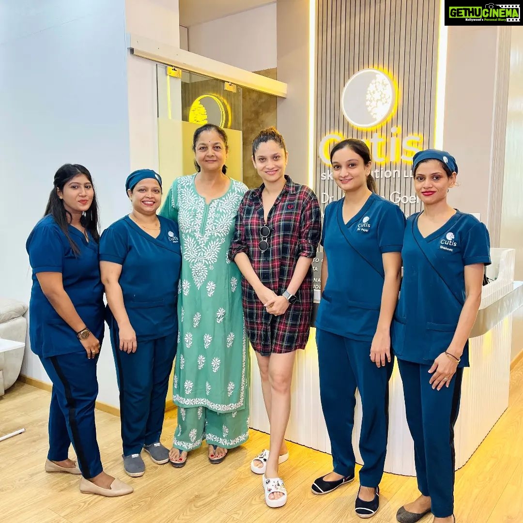 Ankita Lokhande Instagram - Sometimes all we need is to pamper ourself. Thank you for pampering me and my mom with best Treatment, Team and Technology. Always choose @cutis.in @drapratimgoel #pampering#glowingskin#skincareroutine#cutiscare#cutisskinsolution
