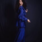 Anupama Parameswaran Instagram – Blu-med in chaos🪬

Outfit – @poojakankariyaofficial 
Jewellery – @thetrinkaholic 
Stylist – @sandhya__sabbavarapu
Styling team – @team_sandhya
@sirichandana_medi
Photograper – @Karteeksivagouni
@Mudiraj_navin