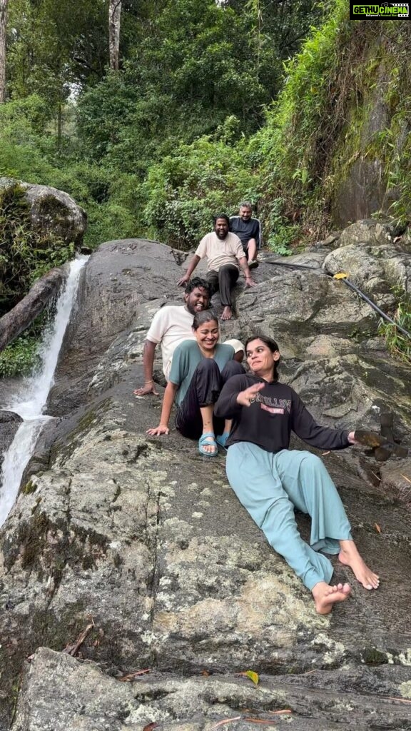 Anusree Instagram - Happiness is planning a trip somewhere new,with your loved ones..🥰😍 @gokul_yog ❤️❤️ @sajithandsujith @mahesh_bhai @shantikrishna 🥰😊 Thanks to @circuitindia for providing such a wonderful location to us 😊 #wayanad #naturelovers #forest #rain #waterfall #trucking #privatewaterfall