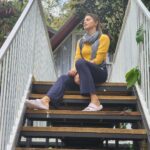 Anusree Instagram - The sight of the color yellow never fails to put a smile on my face and fills me with happiness...💛💛💛 Shawl @dressyour_soul Wayanad,Kerala