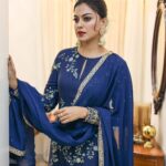 Anusree Instagram - I love all the shades of BLUE 💙.. MaH @sajithandsujith Outfit @silkycalicut