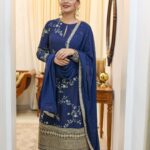Anusree Instagram - I love all the shades of BLUE 💙.. MaH @sajithandsujith Outfit @silkycalicut