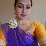 Anusree Instagram – The traditional look with a touch of yellow& Purple shade brings you a smile On your face…. 💛💜

#traditional #temples #blessed #palanimurugantemple #purple #yellow #movingon