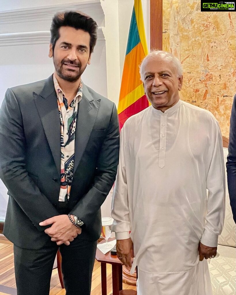 Arjan Bajwa Instagram - Honored to meet the Prime Minister of Sri Lanka Shri Dinesh Gunawardena at his residence in Colombo,productive discussions on films,business and infrastructure… thanks to @arjuna.ranatunga sir for the meeting and guidance in the way forward to strengthen ties between india & srilanka.. our deligation was starlit by @pratap_sarnaik bhai, @joerajan8 @jatinbuntygrewal @bachchan.vinod @rajeshsharma.gm @gmmodular Prime Minister's Office, Sri Lanka
