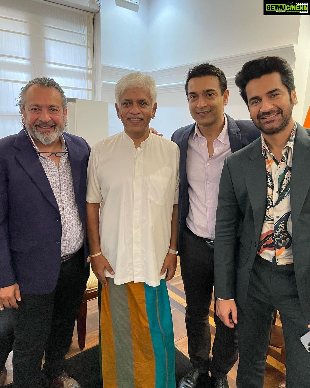 Arjan Bajwa Instagram - Honored to meet the Prime Minister of Sri Lanka Shri Dinesh Gunawardena at his residence in Colombo,productive discussions on films,business and infrastructure… thanks to @arjuna.ranatunga sir for the meeting and guidance in the way forward to strengthen ties between india & srilanka.. our deligation was starlit by @pratap_sarnaik bhai, @joerajan8 @jatinbuntygrewal @bachchan.vinod @rajeshsharma.gm @gmmodular Prime Minister's Office, Sri Lanka