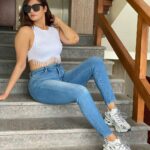 Arthi Venkatesh Instagram - Forever I’m that girl! 👟 #sneakergirl Today in my @greyhoundshoes