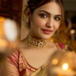 Arthi Venkatesh Instagram - Take me to my palace 👑 Jewellery @sukra_jewellery Saree @marinasboutique_