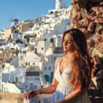 Arthi Venkatesh Instagram – Twinning with the backdrop in santorini 

#throwback Oia Santorini, Greece