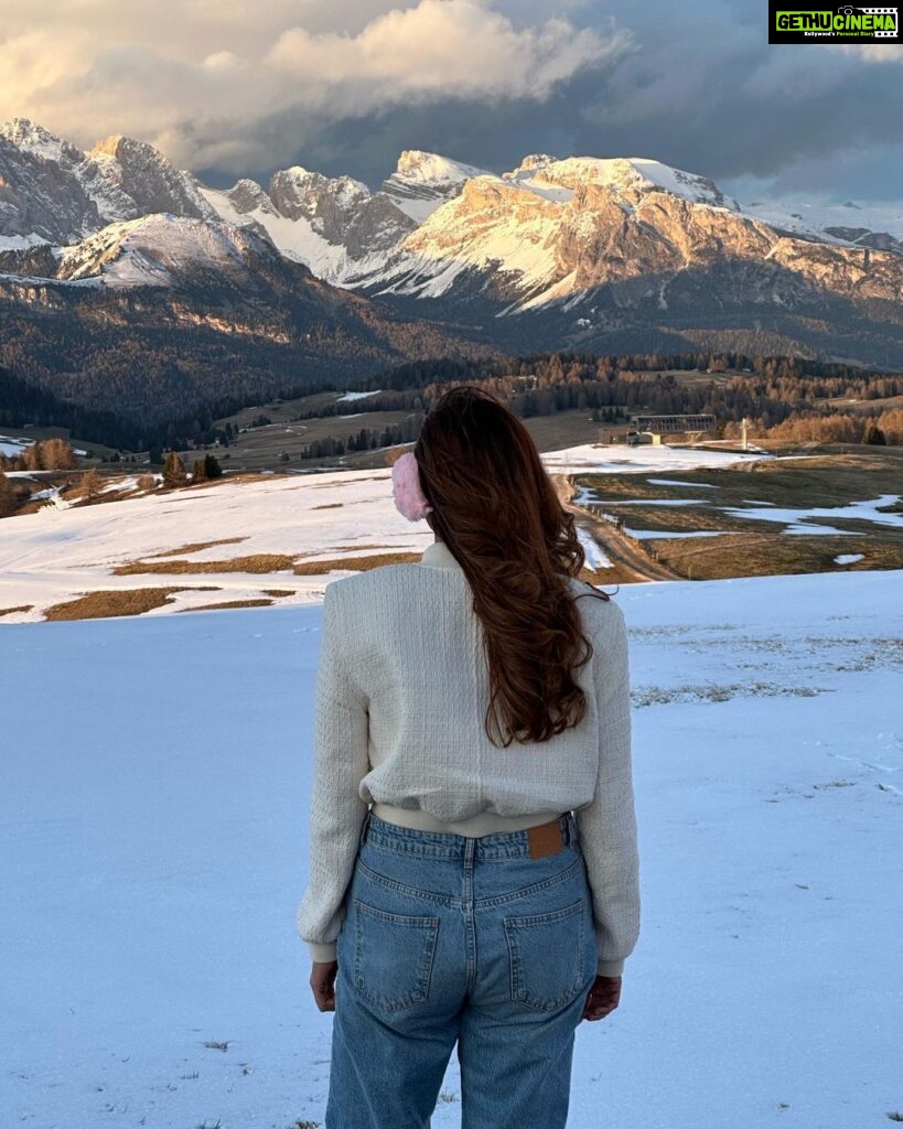 Arthi Venkatesh Instagram - Finding paradise wherever I go Travel partner @gtholidays.in . . . . . #domites #italy #mountains #italianalps #travel #snowcap #hiking #serene #nature #wanderlust #beauty #alps #italian #pizza Dolomites, Italian Alps