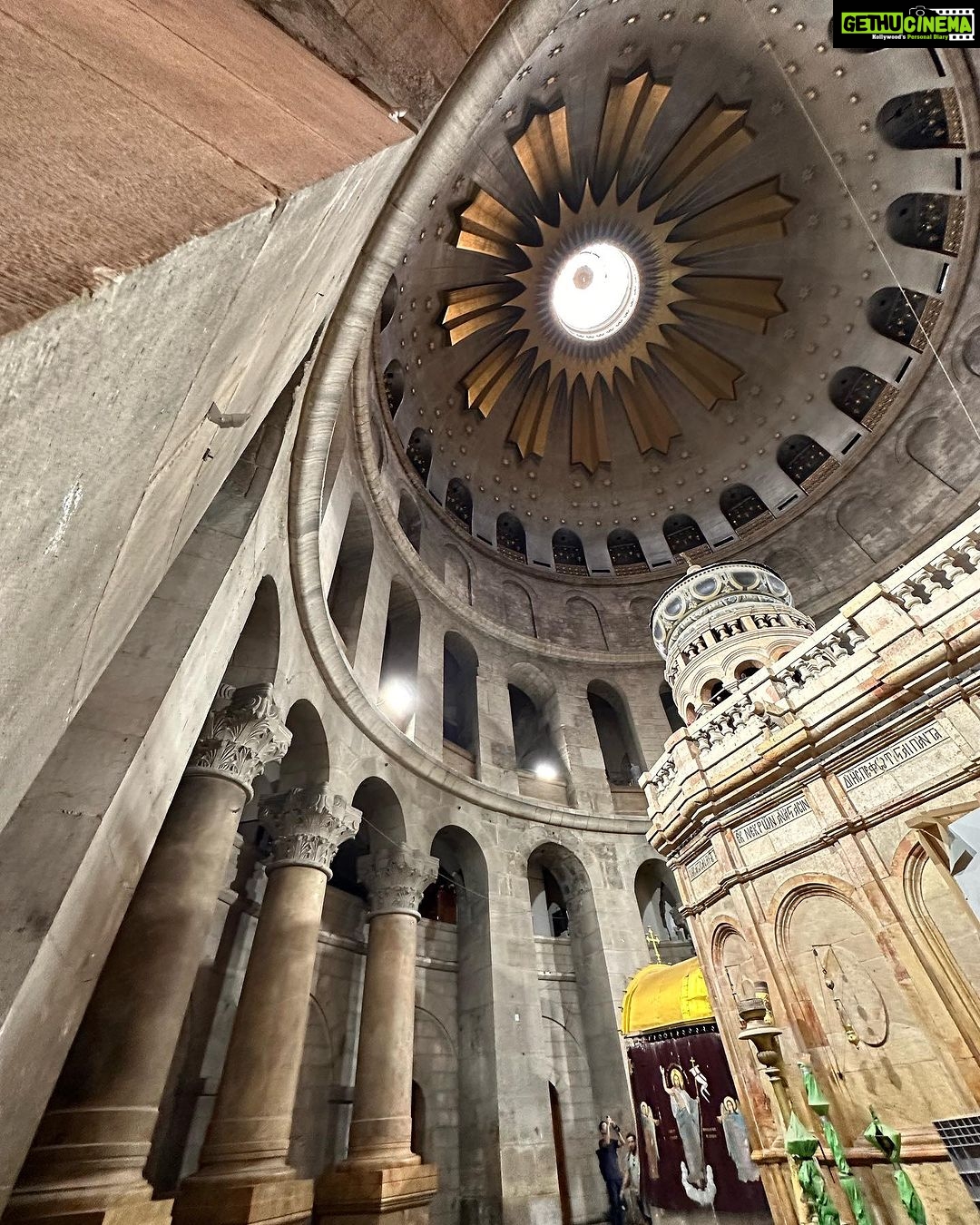 Arya Instagram - Visiting the tomb of Jesus Christ was never in my widest dreams… Thanks to this life and my profession.. The feeling of being there itself is totally unexplainable.. spellbound by the vibe and the architecture.. The place has a lot to say as it has seen a whole lot I believe … Blessed 😇 #churchofholysepulchre #holychrist #travelgram #exploring #lovemyjob #happiness #peace #israel Church of the Holy Sepulchre