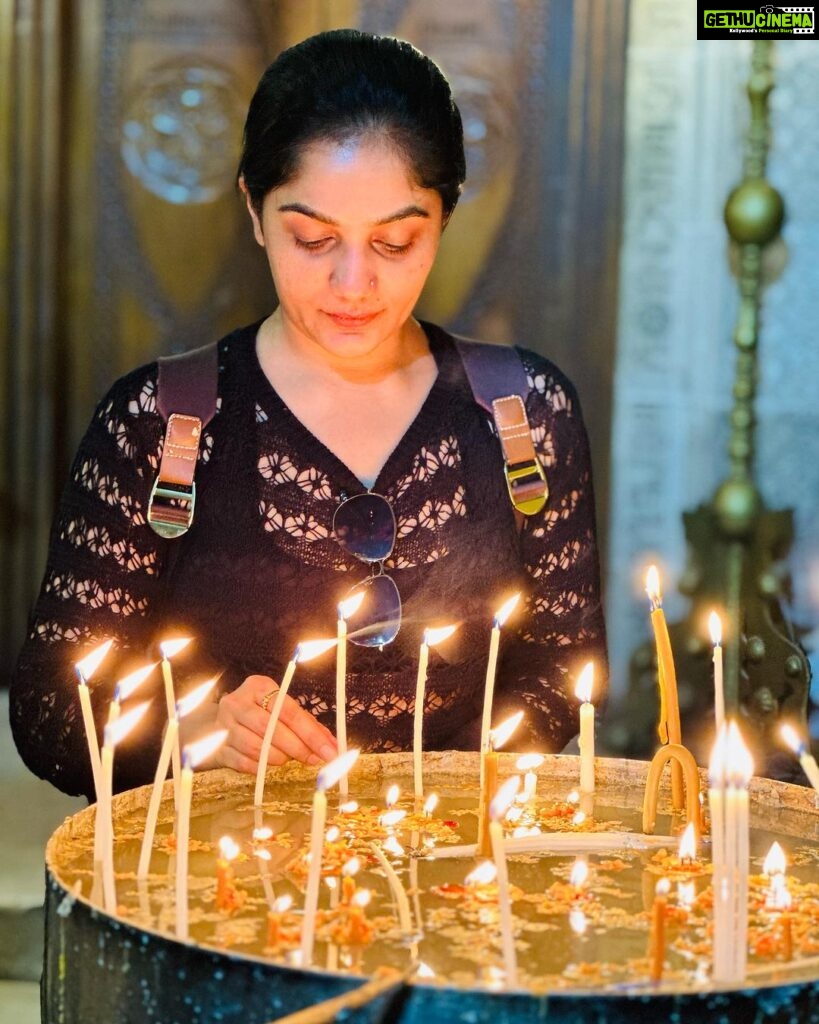 Arya Instagram - Visiting the tomb of Jesus Christ was never in my widest dreams… Thanks to this life and my profession.. The feeling of being there itself is totally unexplainable.. spellbound by the vibe and the architecture.. The place has a lot to say as it has seen a whole lot I believe … Blessed 😇 #churchofholysepulchre #holychrist #travelgram #exploring #lovemyjob #happiness #peace #israel Church of the Holy Sepulchre