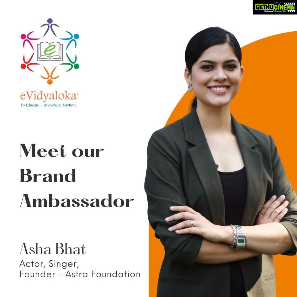 Asha Bhat Instagram - Honoured to share that I am now the brand ambassador of eVidyaloka, a mission-driven organization committed to "To Educate - anywhere anytime". 📚 eVidyaloka is dedicated to bringing quality education to rural India, with projects like "Joy of Reading" and "Digital Classroom" transforming the lives of countless students. 🌍📖 Their grassroots efforts create a powerful ecosystem, making quality education accessible to all. Proud to be part of this social initiative and to contribute as a change ambassador, securing a brighter future for young India. 🇮🇳🙌 #EducationForAll #eVidyalokaAmbassador #ashakiasha