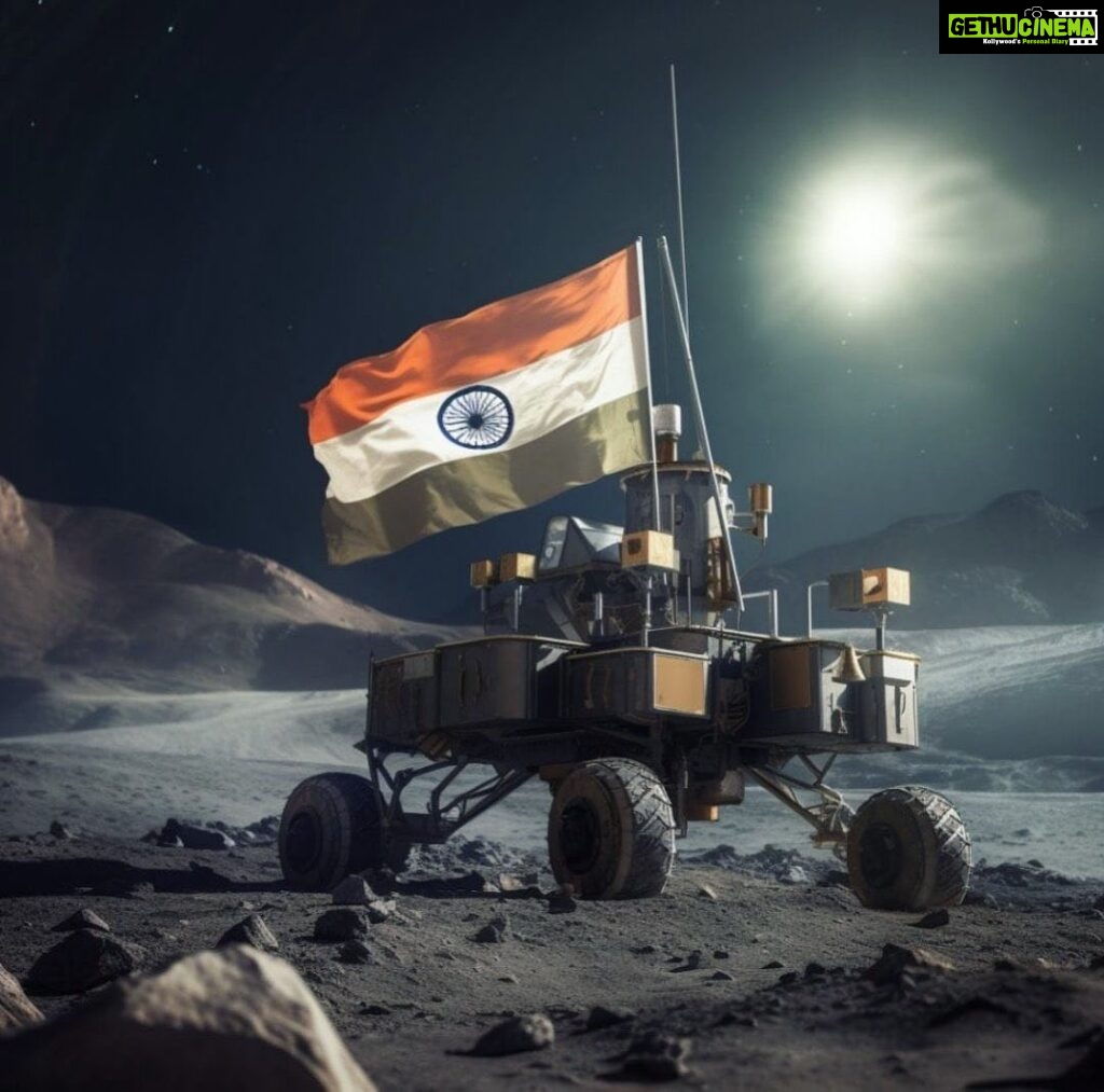 Asha Bhat Instagram - My eyes are streaming with happy tears as Chandrayaan3-3 has successfully landed on the Moon's South pole, making it the first nation to achieve this amazing feat.🇮🇳🥹 Congratulations to the diligent ISRO team for this incredible achievement. An extremely proud moment for all Indians! 🙌🎉 #Chandrayaan_3 #Chandrayaan3Landing
