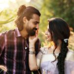 Athmiya Instagram - Each time you look into my eyes,a million ways i have pondered upon what your eyes convey.. but what could they actually convey? How could they? Do they speak!!? I don’t know….,i wouldn’t do that anymore… All i know is,i want to be loved by your eyes.. always Happy Wedding Anniversary Sanu @sanoopknambiar ❤️