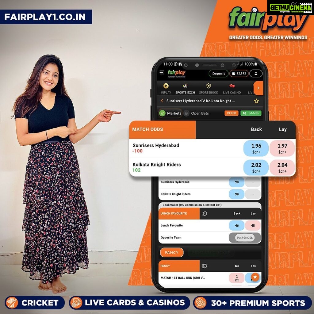 Athulya Ravi Instagram - Use Affiliate Code ATHU300 to get a 300% first and 50% second deposit bonus. IPL is in an exciting second half, full of twists and turns. Don't miss out on placing bets on your favourite teams and players only with FairPlay, India's best sports betting exchange. 🏆🏏 Make it big by betting on your favorite teams and players. Plus, get an exclusive 5% loss-back bonus on every IPL match. 💰🤑 Don't miss out on the action and make smart bets with FairPlay. 😎 Instant Account Creation with a few clicks! 🤑300% 1st Deposit Bonus & 50% 2nd Deposit Bonus, 9% Recharge/Redeposit Lifelong Bonus/10% Loyalty Bonus/15% Referral Bonus 💰5% lossback bonus on every IPL match. 👌 Best Market Odds. Greater Odds = Greater Winnings! 🕒⚡ 24/7 Free Instant Withdrawals Setted in 5 Minutes Register today, win everyday 🏆 #IPL2023withFairPlay #IPL2023 #IPL #Cricket #T20 #T20cricket #FairPlay #Cricketbetting #Betting #Cricketlovers #Betandwin #IPL2023Live #IPL2023Season #IPL2023Matches #CricketBettingTips #CricketBetWinRepeat #BetOnCricket #Bettingtips #cricketlivebetting #cricketbettingonline #onlinecricketbetting