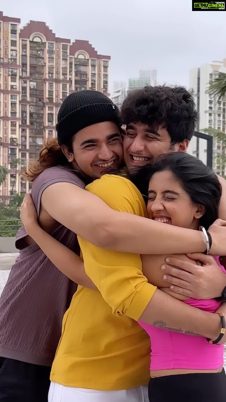 Bhavin Bhanushali Instagram - Unbreakable ❤️ @sameeksha.sud_ @vishalpandey_21 #teentigada #friendsforever #friendshipgoals