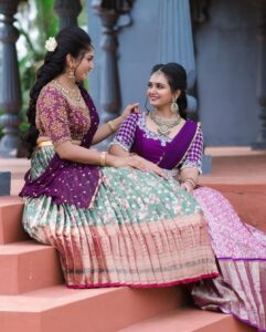 Bhavya Gowda Instagram - ❤️ MUA: @makeoverby_divyagowda Outfit: @rentyourlook_by_chandangowda Hairstyle by: @hairstylist_bangalore Jewels: @velvetboxby Captured by: @happeningpixels Location: @theshirestudioblr