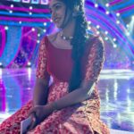 Bhavya Gowda Instagram - Lost in my world ❤️ Outfit: @rentyourlook_by_chandangowda MUA: @makeoverwithshruthi_shetty Jewels: @thespatika Hairstyle by: @hairstylist_rekhaa