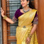 Bhavya Gowda Instagram - 💛💜 Outfit: @rentyourlook_by_chandangowda Jewels: @thespatika #kannada #kannadaactress #bhavyagowda670 #geethaserial #geethaserialbhavyagowda670 #colors #colorskannada #actor #actresses #telgu #telguactress #starmaa #kks #kalisiuntekaladusukhamserial #instagram #instagood #instadaily #insta #instafashion