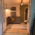 Bruna Abdullah Instagram - Swipe next to see the before pictures! I’m so so so happy! The kitchen and the sunroom are our favourite places in the house ❤️ So next project.. the sun room! 🤪 #renovation #kitchendecor #kitchen #greyandsage #sagegreenkitchen