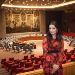 Celina Jaitly Instagram - Amidst my meetings for @free.equal at @unitednations HQ i always take a few moments to spend a few moments in this spectacular room which plays such an important role in our ongoing story. I have a strange feeling as I stand against the large mural by Norwegian artist, Per Lasson Krohg at the stunning Security Council Chamber at @unitednations HQ in #newyork, symbolizing the promise of future peace and individual freedom. This is a room that plays an important role in maintaining peace and stability in the world. The Security Council has primary responsibility for the maintenance of international peace and security. It has 15 Members, and each Member has one vote. Under the Charter of the United Nations, all Member States are obligated to comply with Council decisions. The Security Council takes the lead in determining the existence of a threat to the peace or act of aggression. It calls upon the parties to a dispute to settle it by peaceful means and recommends methods of adjustment or terms of settlement. In some cases, the Security Council can resort to imposing sanctions or even authorize the use of force to maintain or restore international peace and security. My grandfather and brother served on two such peace keeping missions which were a result of decisions that began here. It’s a honour to witness this thanks to my work journey with @charlesradcliffe @free.equal and my over two decade long journey with #lgbtq rights as an activist. #celinajaitly #celinapowell #unitednations #lgbtq🌈 #bollywood #indianactress #missindia #missuniverse #msuniverse #indianwomen #unwomen