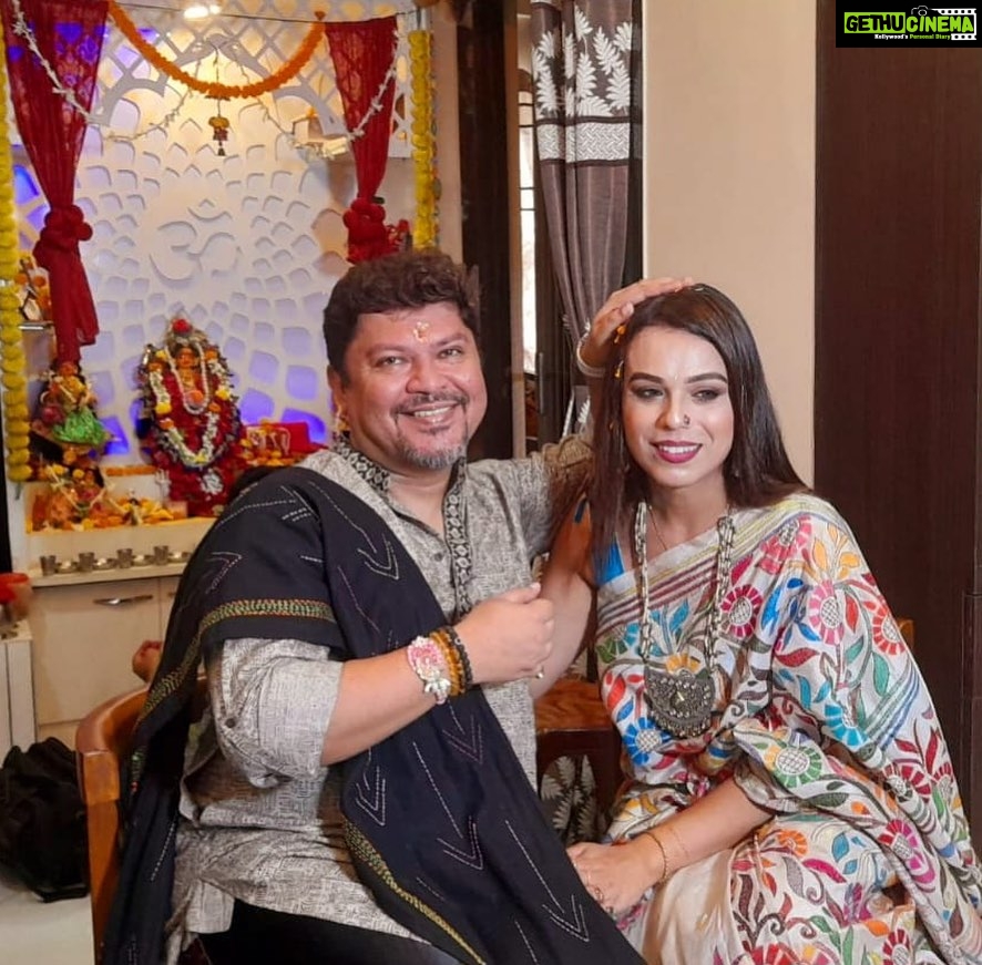 Celina Jaitly Instagram - It gives me immense pride when my director @ramkamalmukherjee Ram Kamal Mukherjee, probably the only one from Bollywood, who tied a rakhi from Shree Ghatak, @shreeghatak an actor and transwoman entrepreneur from Kolkata. I worked with Ram and Shree on Season's Greetings, a film that is still celebrated as one of the finest from LGBTQIA genre in short films, a film that also won me my first filmfare two years ago. I am so proud of you Ram, for believing in what you make. And Shree, you are looking beautiful as ever in your "kantha" handloom saree matched with Ram's "kantha" stroll. Needless to say, you guys were the best dressed siblings this rakhi! It's nice to say that we are equal, but how times do we actually make them feel a part of our festivities? Conflict, rejection, homelessness, harassment, exclusion and discrimination, hate crimes against them, etc. are their daily life phenomena.The consequences of the discrimination that these people face are not only limited to their social life, but also impact their economic well-being and political emancipation as well. #seasonsgreetings #bollywood #ramakamal #celina #celinajaitly #celinajaitley #lgbtq #lgbtfilm