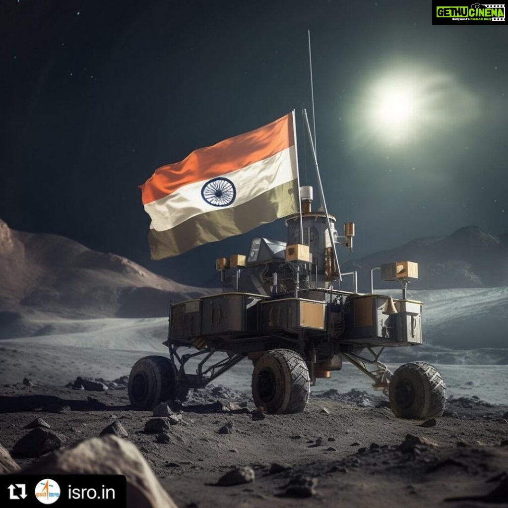 Celina Jaitly Instagram - #Repost @isro.in ・・・ @chandrayan_3 Mission: 'India🇮🇳, I reached my destination and you too!' : Chandrayaan-3 @chandrayan_3 has successfully soft-landed on the moon 🌖!. Congratulations, India🇮🇳! Tag and follow @chandrayan_3 & @isro.in #Chandrayaan_3 #Ch3