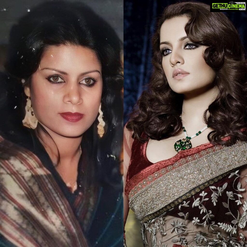 Celina Jaitly Instagram - My mother on the left Dr Meeta Jaitly, effortlessly beautiful after only 10 minutes infront of a mirror for an army party with my dad meanwhile me on the right hand side after 4 hours of hair, make up and photography by India’s leading still do not come close even an inch to her flawless penetrating aura… Her simple beauty. Ma’s pic may appear retouched but it’s not … It was damaged by water hence it was restored in parts. I miss her so much…. Wherever she is I hope she remembers me and knows that I think of her …. Every minute and every day …. #missyoumom #momanddaughter #mominheaven #celina #celinajaitly #celinajaitley #bollywood #missuniverso #missindia #missuniverse