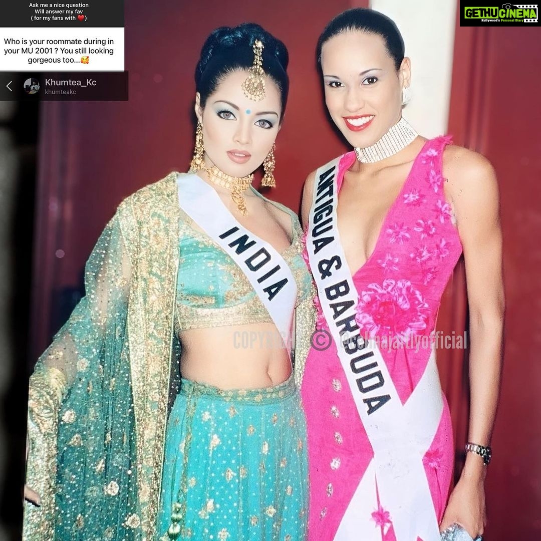 Celina Jaitly Instagram - Today I have been doing an “Ask me anything session” with my dearest Instagram community and this question from my wonderful Fan @khumteakc from Aizwal, Mizoram was interesting and I thought all my pageant fans would like to know about this. He asks: Who was your room mate in Miss Universe ?… You still looking gorgeous too…. ANSWER Well my roommate at the Ms Universe 2001 was the exquisite 6 footer: Janil Lydia-Therese Bird ( Ms Antigua & Barbarbuda ) She was a wonderful roommate. Very supportive and also let me use her phone to call back home. She always supported me and told me that I would win. We often did each others hair and swapped stories of our countries and families. I wish I could reconnect with her. The camaraderie at Ms universe was very positive and I met many wonderful women like Janil who instilled this belief in my heart that as women,we have superpowers. We are sisters, We are healers, We are mothers. We are goddess warriors. Also thank you @khumteakc for your many beautiful messages full of love, I spent a few months in Aizwal as a child because of my father’s military career and have most beautiful memories. #missuniverso #missuniverse #missindia #beautyqueen #celinajaitly #celina #celinajaitley #bollywood #missantiguabarbuda @missdivaorg @missuniverse #mizoramtourism #mizoraminsta #aizwal Puerto Rico