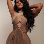Chandrika Ravi Instagram - Walking poetry. Photo @ryan_jerome Wearing @hassidrissofficial from @maisonpriveepr_la