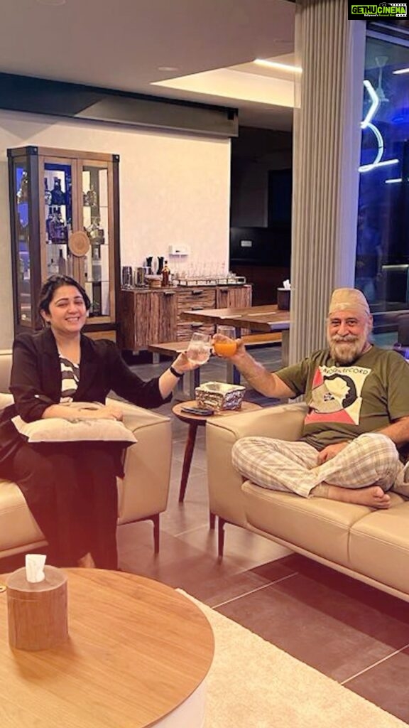 Charmy Kaur Instagram - My FATHER , my CHILD 😘 My forever lovable responsibility 😘♥ Thanks for teaching me to celebrate life each day 🥳 #happyfathersday my Santa