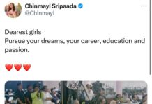 Chinmayi Instagram - Mukhyanga dowrylu ichi katnaalu icchi career ni naasanam cheskoni mee hard earned education ni pogottukoni oka jeevitham brathakaalanna avasaram ledhu. Choose happiness. Choose personal success. Choose excellence in your avocation, whatever it may be. The right partner will happen. There are already dingbats on Twitter - mana intensity boiiis ae, vere evaru?? - saying this is real feminism. If a girl as talented as these scientists had the bad karma to be married to one of these boiiiis, dowry dobbi, katnaalu dobbi, aadapaduchu katnaalu dobbi, NRI / H1B aithe rate card ki taggttu dowry dobbi, paiga pelli kharchulu mottham meere ivvalani - mee intelligence, mee career em vaddu (endukante aa small ego energy insecurity anni hurt avthaay kadha) intlo koorcho ani mee life, mee dreams, mee goals mottham thokkestaaru. If the same scientists had not been wearing Saris and Salwar Kameez - veella comments vere rakanga untaayi. More importantly men who segregate women and say - this type is a good woman, this is a not so good woman / this is a feminist this is not a feminist First things first - Men neednt give the 'Good Feminist' / 'Real Feminist' Certificate. It is like an anaconda giving a best person award before it decides to kill and swallow the person whole. Nobody needs a good feminist certificate. Actually nobody needs any certificate from anyone. Lead your life to the best of your ability, be ethical in all that you pursue, Do no harm to the earth or anyone around you. That alone is perhaps enough. Other people's opinions don't matter even ONE bit.